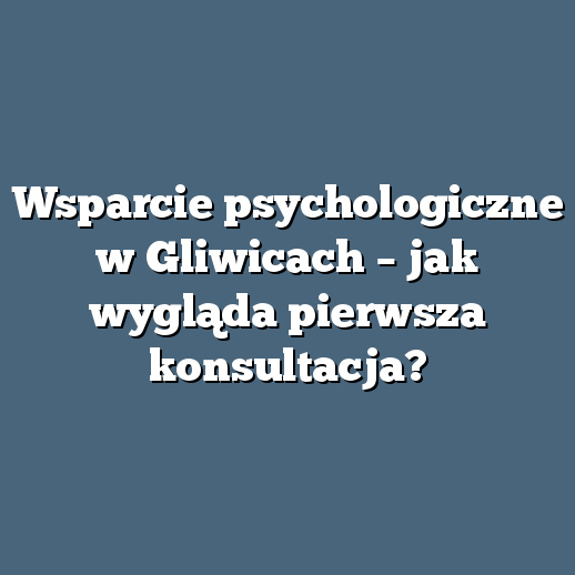 Wsparcie psychologiczne w Gliwicach – jak wygląda pierwsza konsultacja?